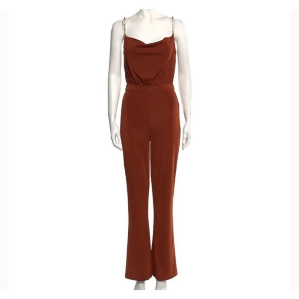 Jason Wu NWT Avant Garde Eveing Jumpsuit Chainlink Shoulder Slinky Steampunk XL